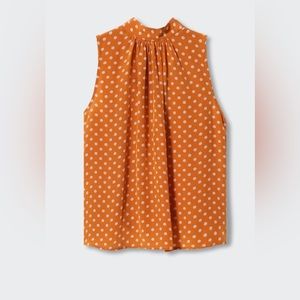 Mango Satin Print Blouse